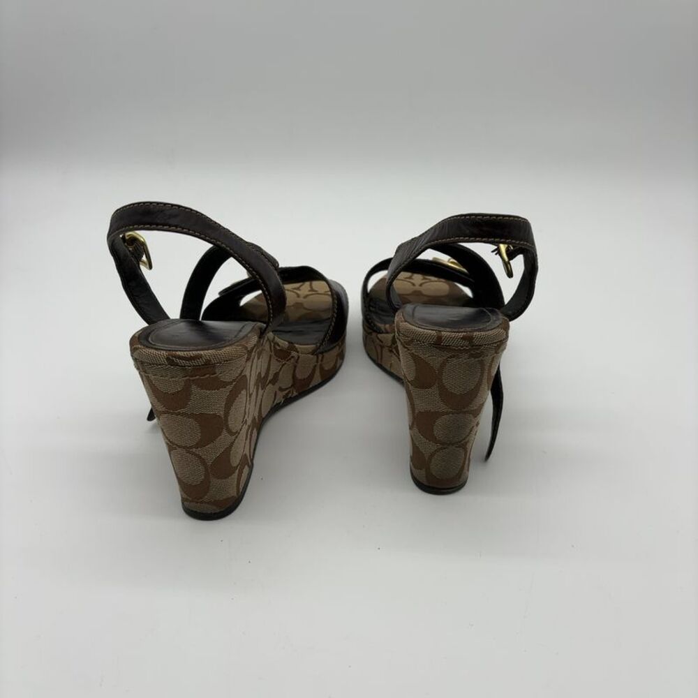 Coach Rana Signature Canvas Wedge Sandals - Picture 3 of 4
